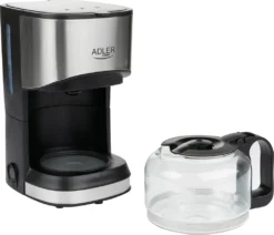 Adler AD-4407 Tropfkaffeemaschine 8 Tassen, Edelstahl, BPA-frei, 550 W, 550 W, 0,7 Liter, Schwarz Und Grau -Bon Cafe Store 0413eb5ff142f9e5242f2e22d53457da