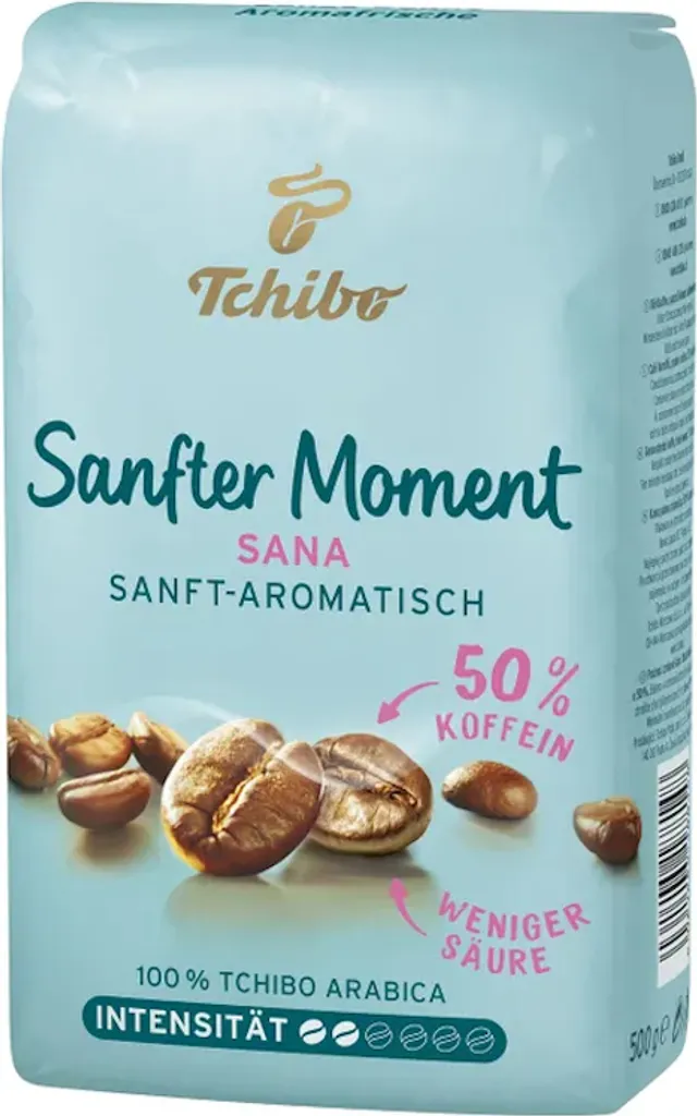 Tchibo Sana Sanfter Moment 50% Entkoffeiniert 500 G Bohnen 3 Tchibo Sana Sanfter Moment 50% Entkoffeiniert 500 G Bohnen