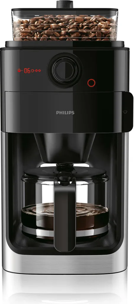 Philips Grind + Brew Filterkaffeemaschine Mit Mahlwerk, 1.2 L Glaskanne, Bis Zu 12 Tassen, Metall, Schwarz (HD7767/00) 4 Philips Grind + Brew Filterkaffeemaschine Mit Mahlwerk, 1.2 L Glaskanne, Bis Zu 12 Tassen, Metall, Schwarz (HD7767/00) – Bild 2