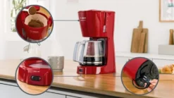 Bosch TKA3A034 CompactClass Kaffeemaschine Extra Rot 40 Bosch TKA3A034 CompactClass Kaffeemaschine Extra Rot -Bon Cafe Store 0cfe8df1bfd3845ed102cb90dd2ed887