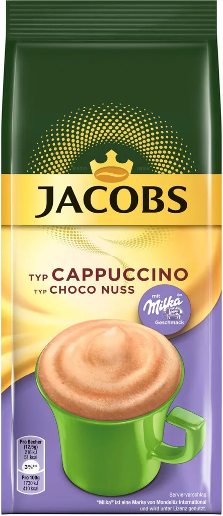 JACOBS Löskaffee Typ Cappuccino 8 X Choco Nuss + 8 X Choco Vanille 3 JACOBS Löskaffee Typ Cappuccino 8 X Choco Nuss + 8 X Choco Vanille