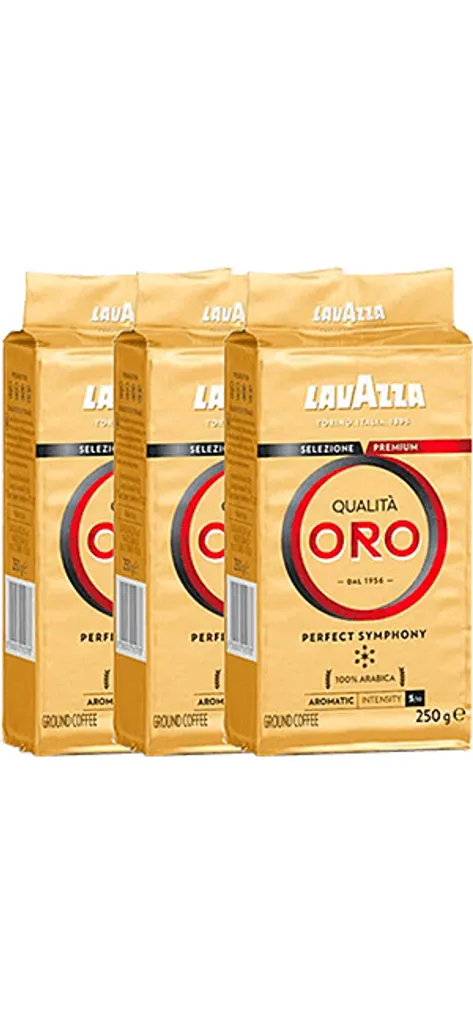 Lavazza Qualita Oro 3 X 250g Gemahlen 3 Lavazza Qualita Oro 3 X 250g Gemahlen