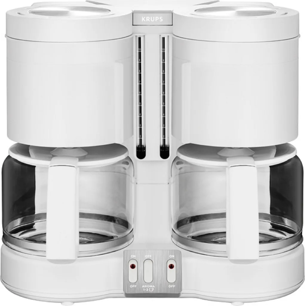 KRUPS Kaffeemaschine KM 8501 2 X 10 Tassen 2 X 1100 W Weiß 3 KRUPS Kaffeemaschine KM 8501 2 X 10 Tassen 2 X 1100 W Weiß