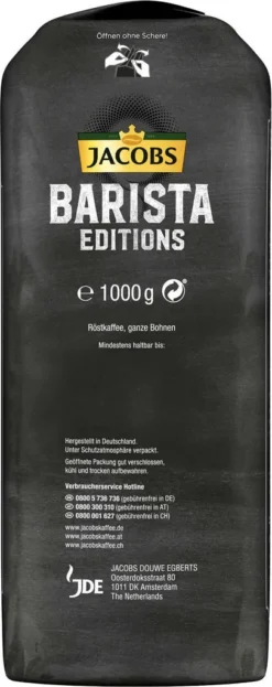 JACOBS Kaffeebohnen Barista Editions Crema Intense 2 X 1kg Ganze Bohnen + 1 Aluminiumdose Im Barista Design 19 JACOBS Kaffeebohnen Barista Editions Crema Intense 2 X 1kg Ganze Bohnen + 1 Aluminiumdose Im Barista Design -Bon Cafe Store 17b40410a86ca6c83a14b27537760205