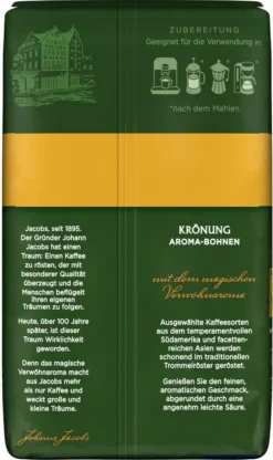 JACOBS Kaffeebohnen Krönung Aroma-Bohnen 6x500g Ganze Kaffee Bohnen Geröstet 9 JACOBS Kaffeebohnen Krönung Aroma-Bohnen 6x500g Ganze Kaffee Bohnen Geröstet -Bon Cafe Store 1b01cf06863364f490655b9edf3fc927