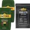 JACOBS Kaffeebohnen Krönung Crema Kräftig 2 X 1kg Ganze Kaffee Bohnen + 1 Aluminium Dose Im Barista-Design -Bon Cafe Store 2a6c43ffbf31eddbf3807c7085cf15c7