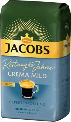 JACOBS Kaffeebohnen Expertenröstung Crema Mild Röstung Des Jahres 2x1 Kg Bohnen -Bon Cafe Store 300882f3b1a95a96e1b61c177445033e