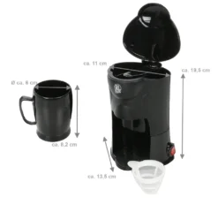 Kaffeemaschine Für 1 Tasse Mit Dauerfilter, An-/Aus-Schalter Mit LED, Befestigungsmaterial, 24 V Für LKW, Wohnmobil, Boot -Bon Cafe Store 307f75625f98de04cf0876752a370934