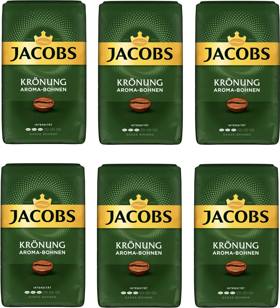 JACOBS Kaffeebohnen Krönung Aroma-Bohnen 6x500g Ganze Kaffee Bohnen Geröstet 3 JACOBS Kaffeebohnen Krönung Aroma-Bohnen 6x500g Ganze Kaffee Bohnen Geröstet