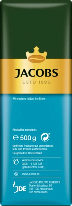 Jacobs Filterkaffee Auslese Mild & Sanft | Gemahlen | 500g 13 Jacobs Filterkaffee Auslese Mild & Sanft | Gemahlen | 500g -Bon Cafe Store 38493680e54f41d9137b6030d5a70d1f