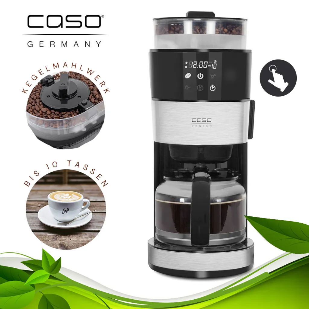 Caso Filterkaffeemaschine Grande Aroma 100 Mahlwerk 10 Tassen LED Timer 1000 W 19 Caso Filterkaffeemaschine Grande Aroma 100 Mahlwerk 10 Tassen LED Timer 1000 W – Bild 17