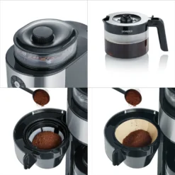 Severin KA 4811 Filterkaffeemaschine Mit Mahlwerk Für 6 Tassen Edelstahl Schwarz -Bon Cafe Store 3ca2cd2727412230f3230c337b8c9f19