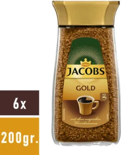 JACOBS Gold Löslicher Kaffee 6 Gläser - 6 X 200 G Instantkaffee -Bon Cafe Store 3d877c8eb085c5ff84063f2a4ddaf834
