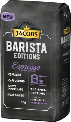 Jacobs Barista Editions Espresso, Bohnenkaffee, Ganze Bohnen, Röstkaffee, Kaffeebohnen, 4 X 1000 G -Bon Cafe Store 4234cce52045a5f95d4104254527b084