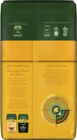 JACOBS Kaffeebohnen Expertenröstung Crema Italiano Bohnenkaffee 2 X 1 Kg Ganze Bohne 13 JACOBS Kaffeebohnen Expertenröstung Crema Italiano Bohnenkaffee 2 X 1 Kg Ganze Bohne -Bon Cafe Store 4358c430c1e706556883ad4a8c67afaa