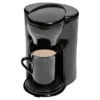 Clatronic KA 3356 1 Tassen-Kaffeeautomat, Platzsparendes Design (ideal Für Unterwegs), Automatische Abschaltung, Inkl. Keramiktasse, Schwarz