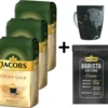 JACOBS Kaffeebohnen Expertenröstung Crema Gold 3 Kg Geröstete Bohnen+ 1 Jacobs Barista Becher+ 1 Dose -Bon Cafe Store 4e728feec0b562b322dc0053ce725ad2