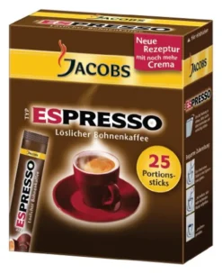 Jacobs Typ Espresso Sticks | Löslicher Kaffee | 25 Portionen -Bon Cafe Store 4feca1606d5d54166f130180113afcce