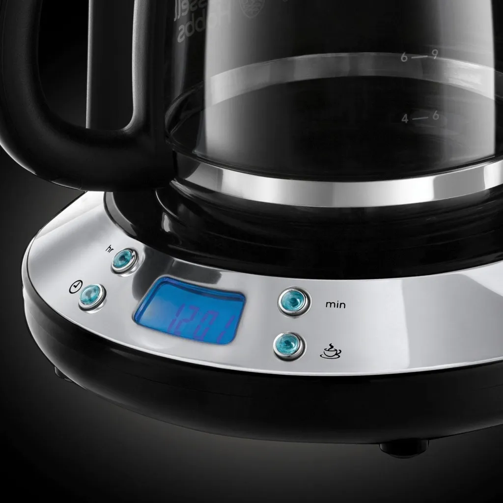 Russell Hobbs 24391-56 Inspire Black Digitale Kaffeemaschine Mit Timer, WhirlTech-Brühtechnologie, 1,25 L Glaskanne, 1100 Watt 5 Russell Hobbs 24391-56 Inspire Black Digitale Kaffeemaschine Mit Timer, WhirlTech-Brühtechnologie, 1,25 L Glaskanne, 1100 Watt – Bild 3