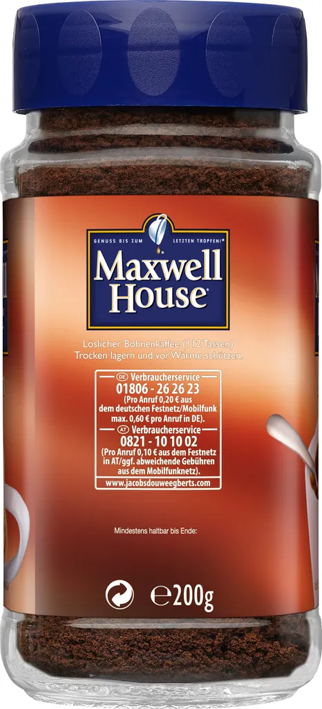 Maxwell House Klassisch, Löslicher Kaffee, 200g-Glas 5 Maxwell House Klassisch, Löslicher Kaffee, 200g-Glas – Bild 3