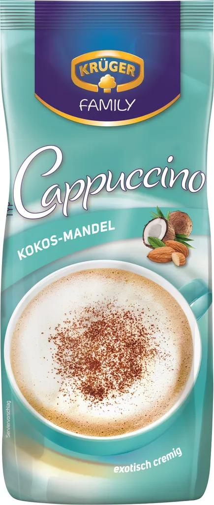 Krüger Family Cappuccino Kokos-Mandel | 500-g-Beutel 3 Krüger Family Cappuccino Kokos-Mandel | 500-g-Beutel
