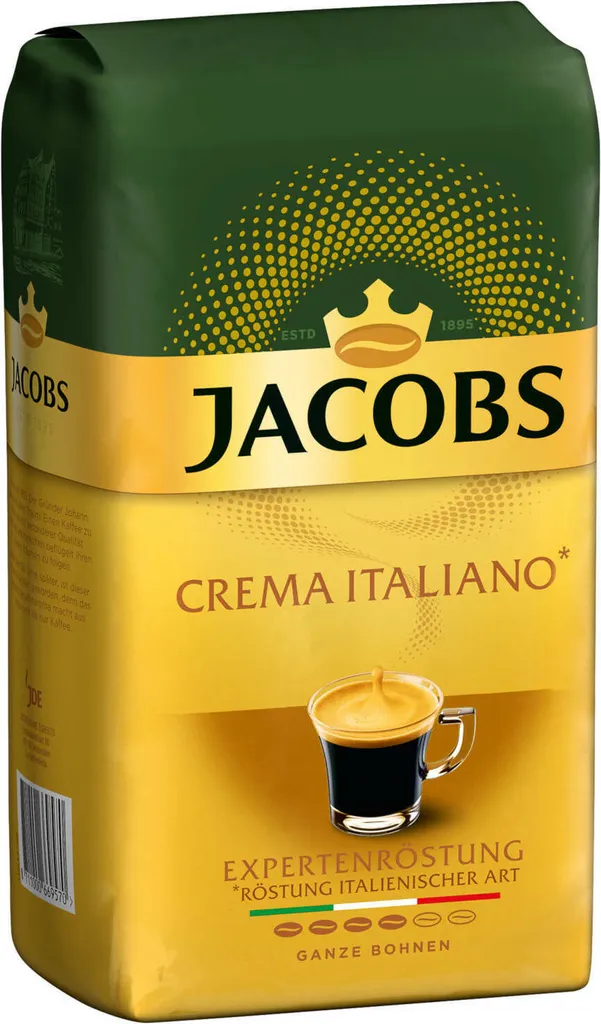 JACOBS Kaffeebohnen Expertenröstung Crema Italiano Bohnenkaffee 2 X 1 Kg Ganze Bohne 5 JACOBS Kaffeebohnen Expertenröstung Crema Italiano Bohnenkaffee 2 X 1 Kg Ganze Bohne – Bild 3