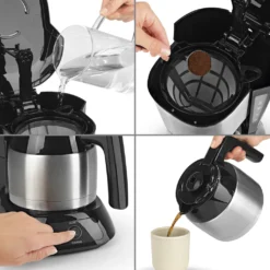 Kaffeemaschine Filter Kaffeemaschine 10 Tassen Thermoskanne Edelstahl Glaskanne -Bon Cafe Store 5e17bb76c2ba7640fdd5ecb0cd52c157