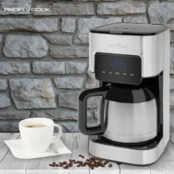 ProfiCook Kaffeeautomat PC-KA 1191 Für 8-10 Tassen, Elektronische Aromawahlfunktion, Sensor Touch-Bedienung, Edelstahl-Thermokanne (doppelwandig) -Bon Cafe Store 6078831fe8fb88fb144222f478176886