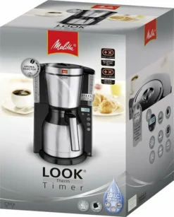 Melitta 1011-16 Look IV Therm Timer Schw/edelst. -Bon Cafe Store 638356e6af1f92ac4010709a3ad72939