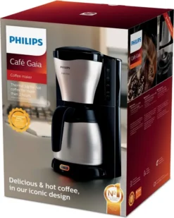 PHILIPS Gaia Collection HD7548/20 Kaffeemaschine Thermokanne, Schwarz/Edelstahl -Bon Cafe Store 6700ddd9f315d3a10005ff74eebf609e