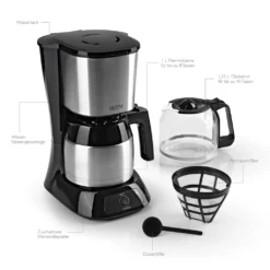 Kaffeemaschine Filter Kaffeemaschine 10 Tassen Thermoskanne Edelstahl Glaskanne -Bon Cafe Store 67e0157b0baa77a8f360e00ee2a88e61