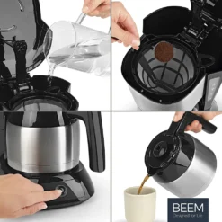BEEM Filter Kaffeemaschine Thermo Permanentfilter 900W Filterkaffee Edelstahl 29 BEEM Filter Kaffeemaschine Thermo Permanentfilter 900W Filterkaffee Edelstahl -Bon Cafe Store 69903d9b9cd8c6c78ec9eadc474e1230