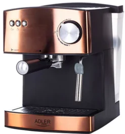 Adler Espressomaschine | Kaffeemaschine | Milchaufschäumer | Cappuccinomaschine | Siebträger Espressomaschine | Elektrische Espressomaschine | Bronze Design | 1,6L Wassertank | 850 Watt |15 Bar | -Bon Cafe Store 6a5552b8101728285661315ed730ccf4