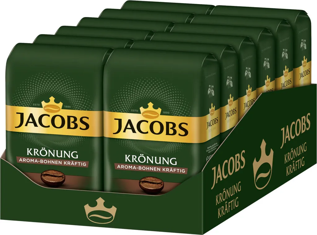 JACOBS Kaffeebohnen Krönung Aroma-Bohne Kräftig 12 X 500 G Ganze Bohne 3 JACOBS Kaffeebohnen Krönung Aroma-Bohne Kräftig 12 X 500 G Ganze Bohne