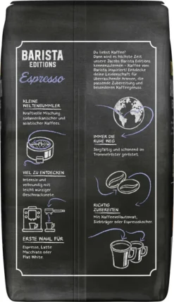 JACOBS Kaffeebohnen Barista Editions Espresso 2 X 1 Kg Espressobohnen Ganze Bohne -Bon Cafe Store 734e127f74dd4233374fb070e88fb8f7