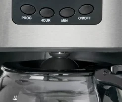 Clatronic KA 3642 Kaffeefiltermaschine Für 12-14 Tassen 1,5 L, Programmierbare 24-Stunden LCD-Digital-Zeitschaltuhr, Edelstahlfront -Bon Cafe Store 765bb570c8f546671329efaf363d8aba