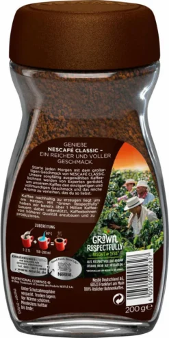 Nescafé® Nescafé Classic | Löslicher Kaffee | 200-g-Glas 15 Nescafé® Nescafé Classic | Löslicher Kaffee | 200-g-Glas -Bon Cafe Store 788e5dd755b49b0ba490c903350104f0