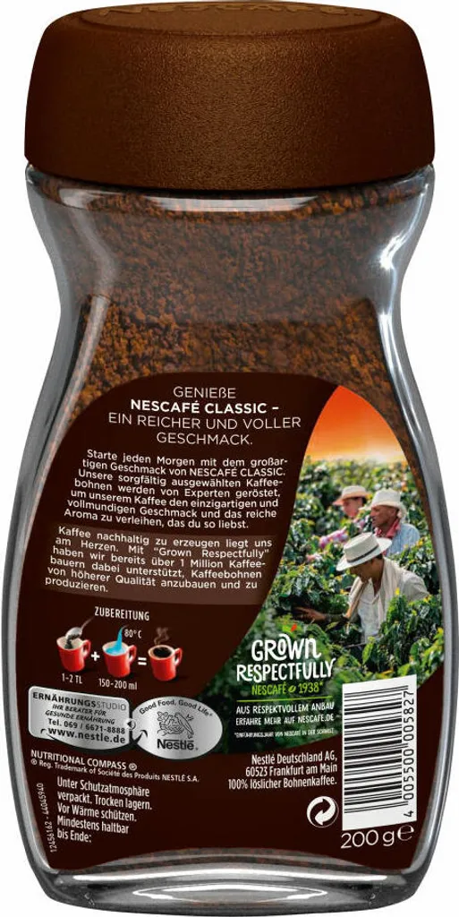 Nescafé® Nescafé Classic | Löslicher Kaffee | 200-g-Glas 9 Nescafé® Nescafé Classic | Löslicher Kaffee | 200-g-Glas – Bild 7