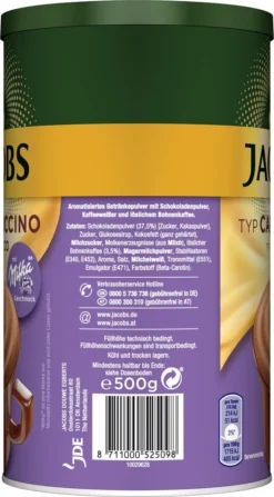 JACOBS Typ Choco Cappuccino 6 X 500 G Dosen Instantkaffee Mit Milka-Geschmack -Bon Cafe Store 7c8857d5b7d0365391e16e93eec426e6