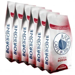 Caffe Borbone ROTE Mischung Kaffebohnen Borbone 1 Kg X 6 - Caffè Borbone