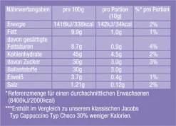 Jacobs Choco Cappuccino Kaffee So Leicht Nachfüllbeutel 400g -Bon Cafe Store 82f2d65041c217c7bf9bc4f64193b81c