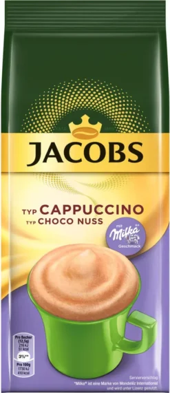 Jacobs Milka Cappuccino Choco Nuss Aromatisiertes Getränkepulver 500g