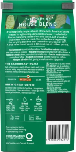 Starbucks House Blend Medium Roast Gemahlener Filterkaffee 200g 17 Starbucks House Blend Medium Roast Gemahlener Filterkaffee 200g -Bon Cafe Store 851c3120939bf3c6e47f3d358eb811fb