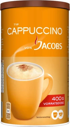 JACOBS Typ Cappuccino 6 Dosen 6 X 400 G -Bon Cafe Store 85a99c4d839c3bbdfd8859358d337b72