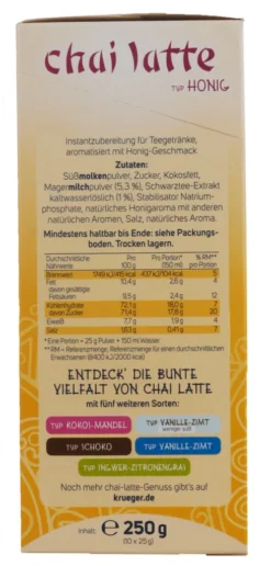 Krüger You Chai Latte Typ Honig Lovely India Extra Cremig | 10 Portionen -Bon Cafe Store 8b6de237e8d22594cb2a00c59f513497