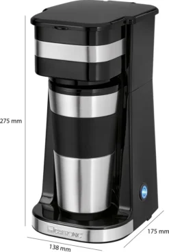 Clatronic KA 3733 Kaffeemaschine Für Coffee To Go, Inkl. 0,4 Liter Kaffeebecher Aus Edelstahl, Ideal Für Auto, Büro Und Unterwegs, Schwarz 21 Clatronic KA 3733 Kaffeemaschine Für Coffee To Go, Inkl. 0,4 Liter Kaffeebecher Aus Edelstahl, Ideal Für Auto, Büro Und Unterwegs, Schwarz -Bon Cafe Store 91a4d40255711d8b3d73ed2d55d6637e