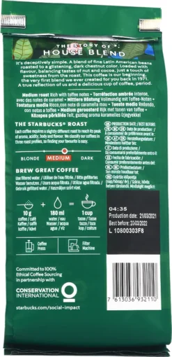 Starbucks House Blend Medium Roast Gemahlener Filterkaffee 200g 14 Starbucks House Blend Medium Roast Gemahlener Filterkaffee 200g -Bon Cafe Store 91a8d4ae40392ebfe8747b42f1279662