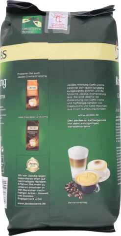 Jacobs Krönung Crema | Ganze Bohne | 1000g 18 Jacobs Krönung Crema | Ganze Bohne | 1000g -Bon Cafe Store 91c66d0b4175c4665d4fbbe6bb4adf02