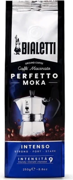 Bialetti Perfetto Moka Stark 250 G, 250 G, Dunkle Röstung, Kaffee, 30% Arabica, 70% Robust, Tasche -Bon Cafe Store 934036002de8fcd5816b9a0094d1d310