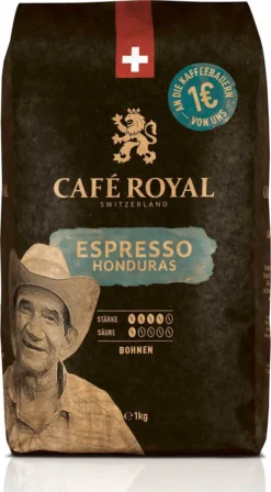 Café Royal Honduras Ganze Bohne Espresso 1kg -Bon Cafe Store 95a0f9956e9e6f92cbb88b72d776071b